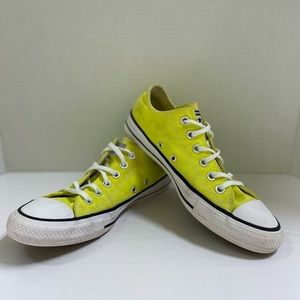 Converse All Star Chucks sneakers size mens 6/womens 8 green/yellow